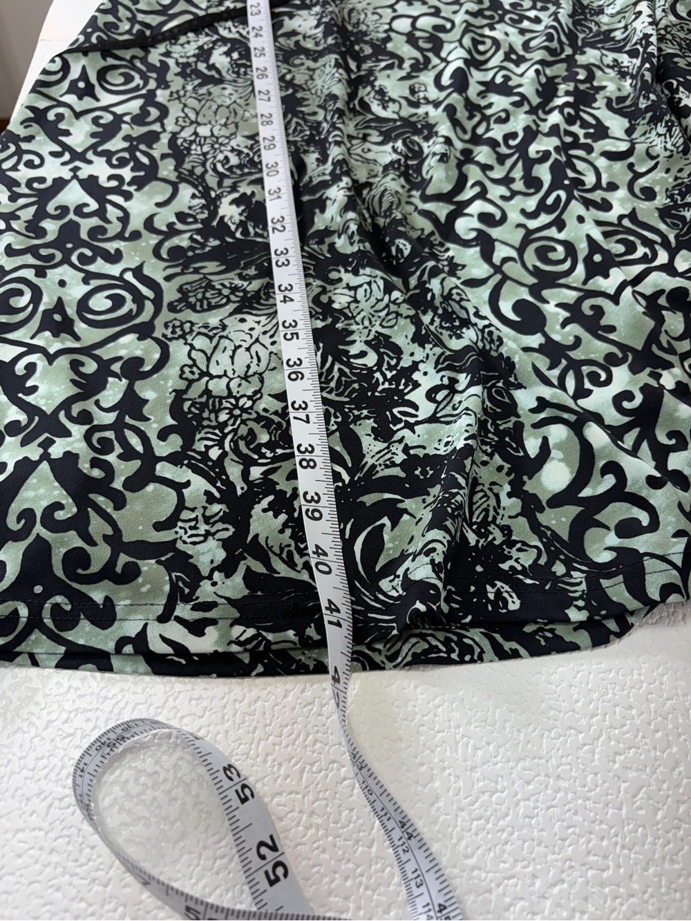 connected apparel Mint Green and Black Patterned Wrap-Style Midi Dress 3977 - Picture 11 of 11